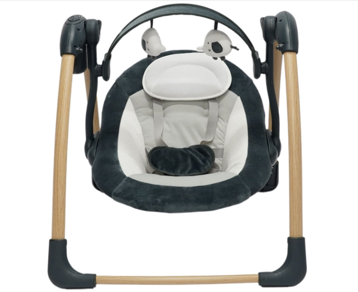 SCHOMMEL RELAX, shady grey, B-Dolphy portable Swing, 60x68cm, tot 9 kg, 1 schommelbewegingen, met muziek  