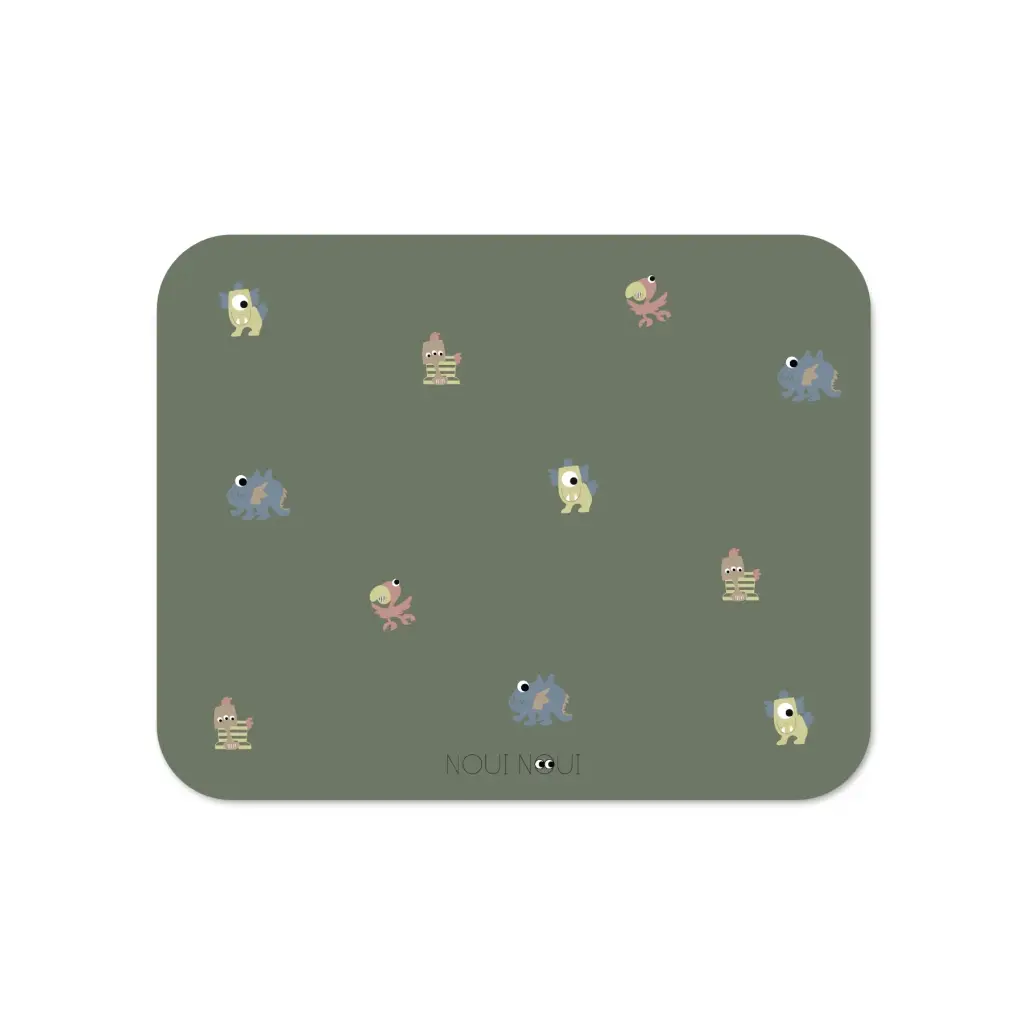 Noui Noui | Placemat Little Old Fabel Waterafstotend Groen 43x34x1,8cm