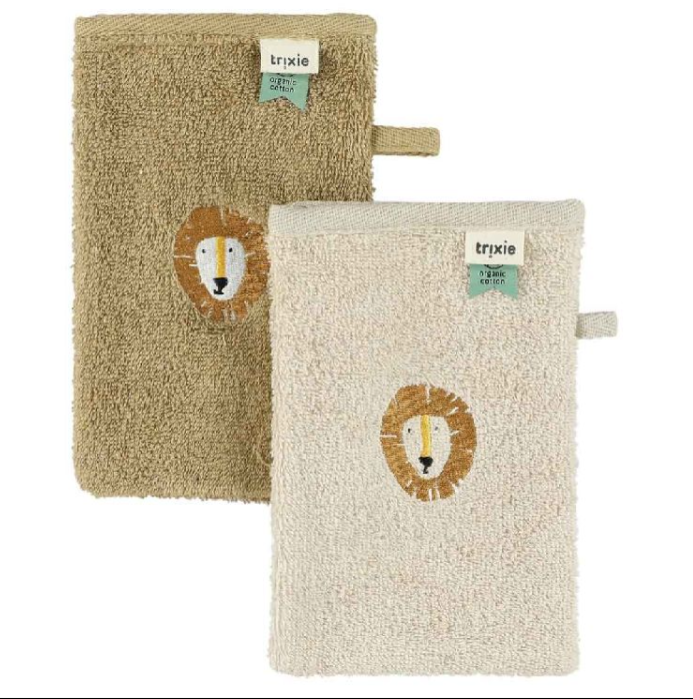 Trixie | Washandje Lion Leeuw Geel 2-pack