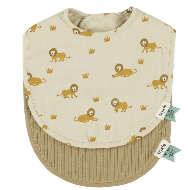 Trixie | Slabbetje Lively Lion All Over Leeuw 2-pack