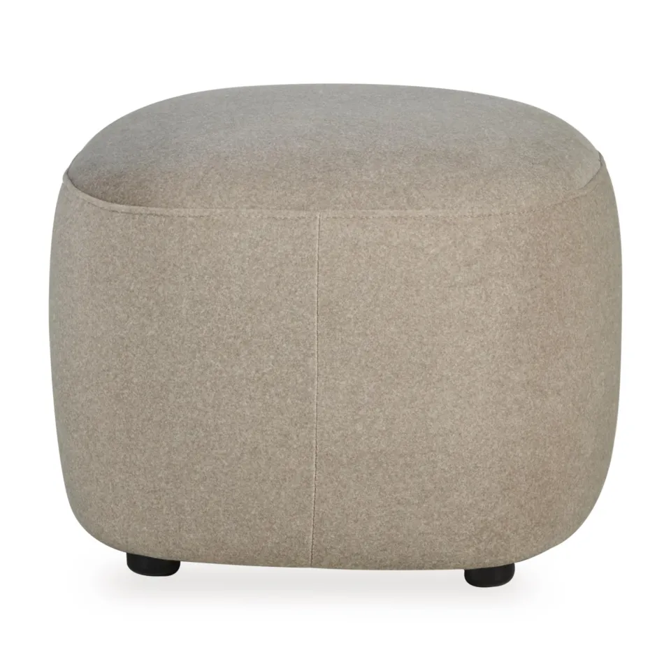 Quax | Voetenbank Ottoman Mohair Latte