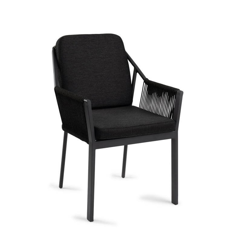 Liv Dining Chair Stackable Black 58 x 61 x 81 cm