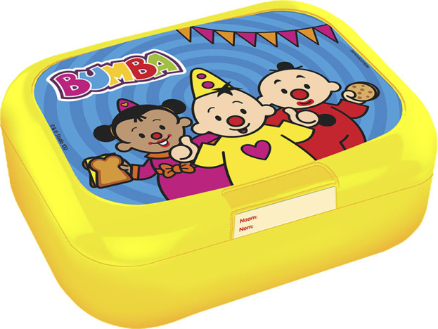 Bumba | Brooddoos Vrienden met Naamlabel Geel