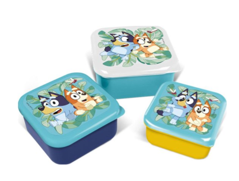 Bluey | Bewaarpotje Snackbox 3-delig