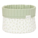 Little Dutch | Opbergmand Blueberry Leaves Quilted Klein Ø20x15cm Groen All Over Blaadjes