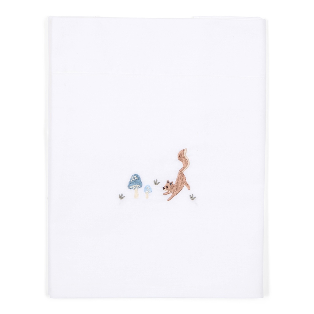 Little Dutch | Laken Wieg Mushrooms Geborduurd 70x100cm