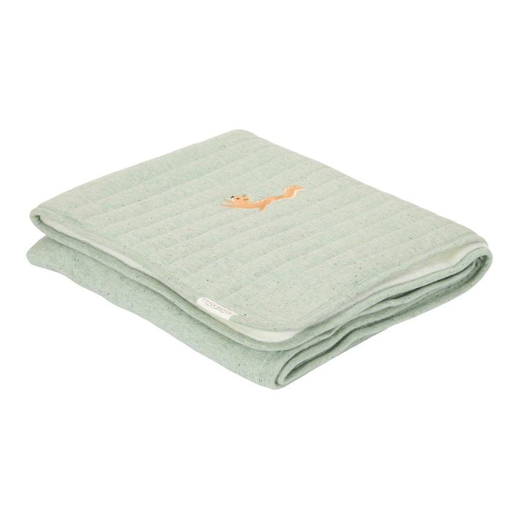 Little Dutch | Deken Wieg Nappie Melange Pure Sage Quilted 70x100cm