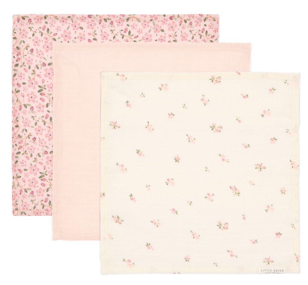 Little Dutch | Monddoekjes Fairy Floral/Fairy Blossom/Pure Blossom 25x25cm 3-pack