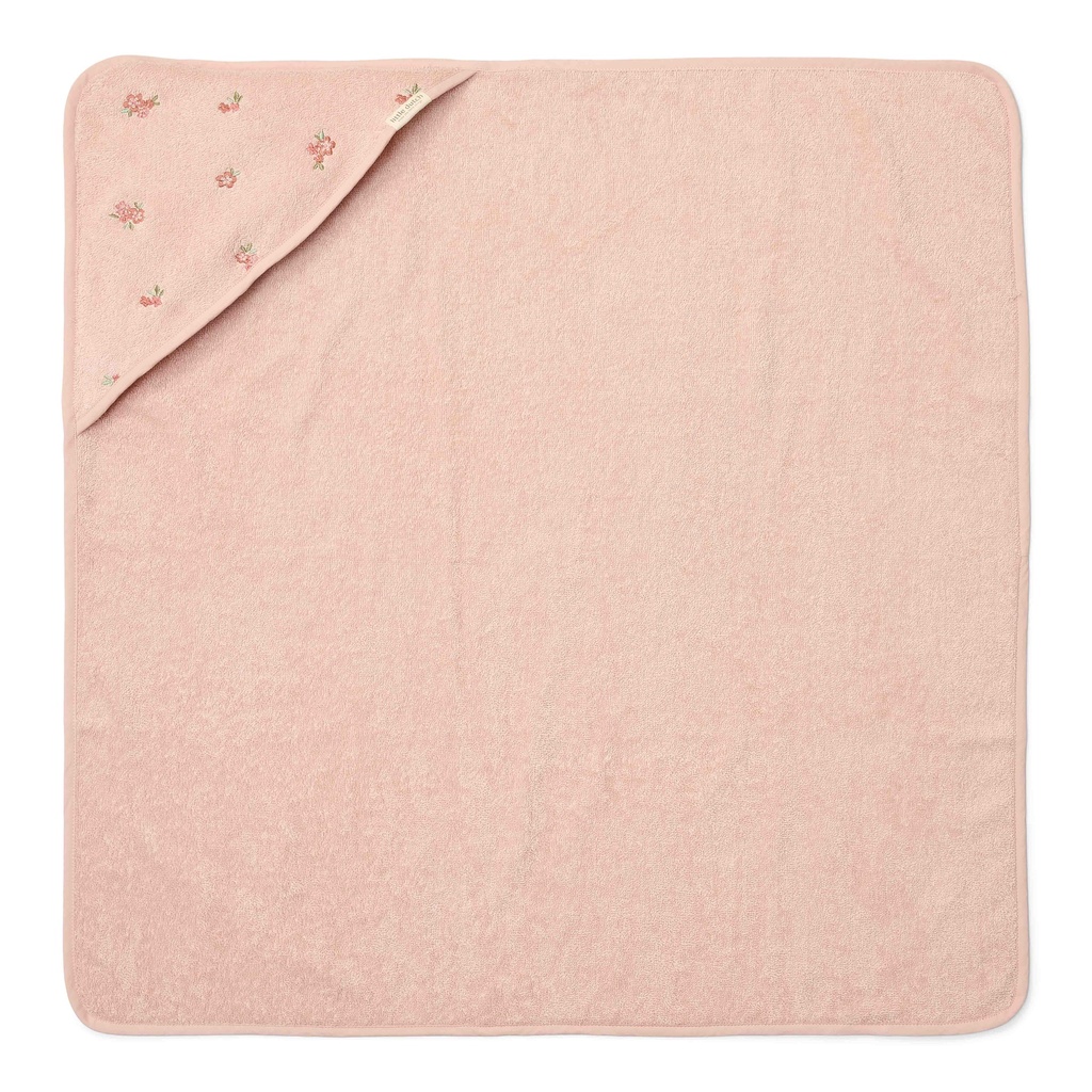 Little Dutch | Badcape Pure Blossom Geborduurd 75x75cm