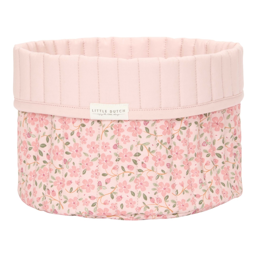 Little Dutch | Verzorgingsmand Fairy Floral Quilted Roze Ø20x15cm