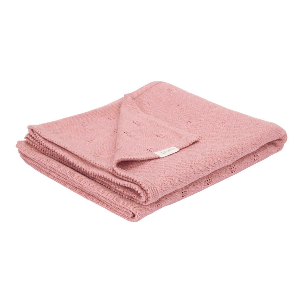 Little Dutch | Deken Ledikant Pure Pink Blush Gebreid Pointelle 110x140cm