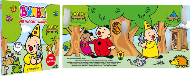 BOEK, Bumba, Kartonboek met Flapjes, Wie woont Waar