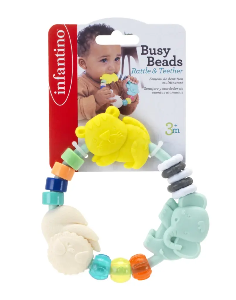 Infantino | Bijtring/Rammelaar Busy Beads Rattle & Teether