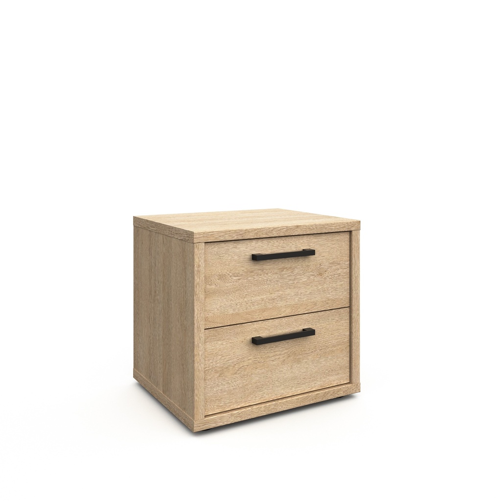 NACHTTAFEL| Tessa| 2 Laden| Afm.52x51x44cm| kleur Zandeik