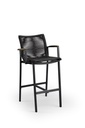Tierra | Tuinstoel Foxx Teak Rope Bar Chair Charcoal 58x56x105cm