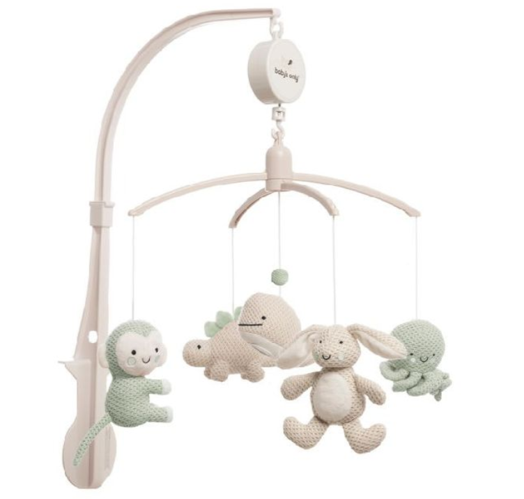 Baby's Only | Muziekmobiel Animals Oud Roze/Warm Linen