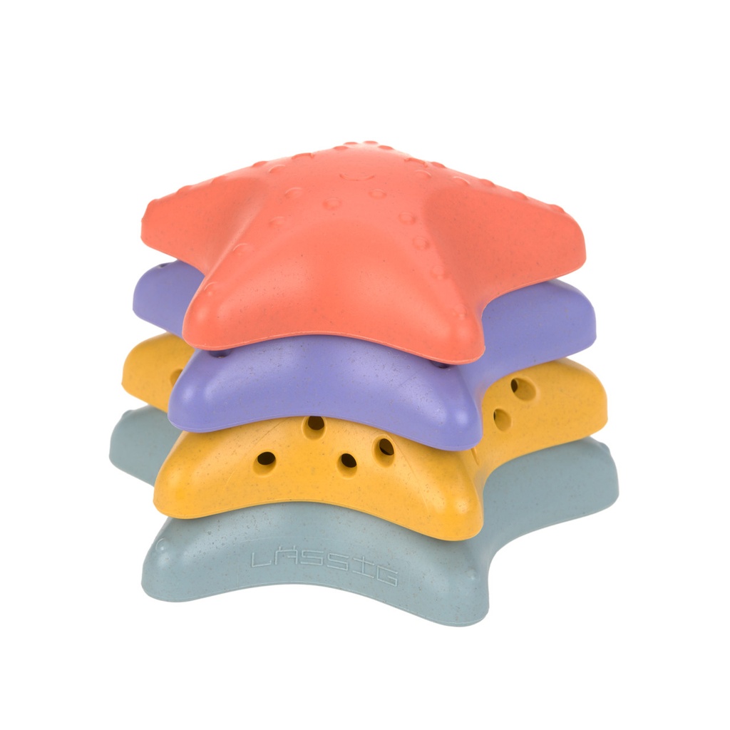 Laessig | Strandspeelgoed Stacking Toy Starfish Pink/Lilac/Yellow/Blue