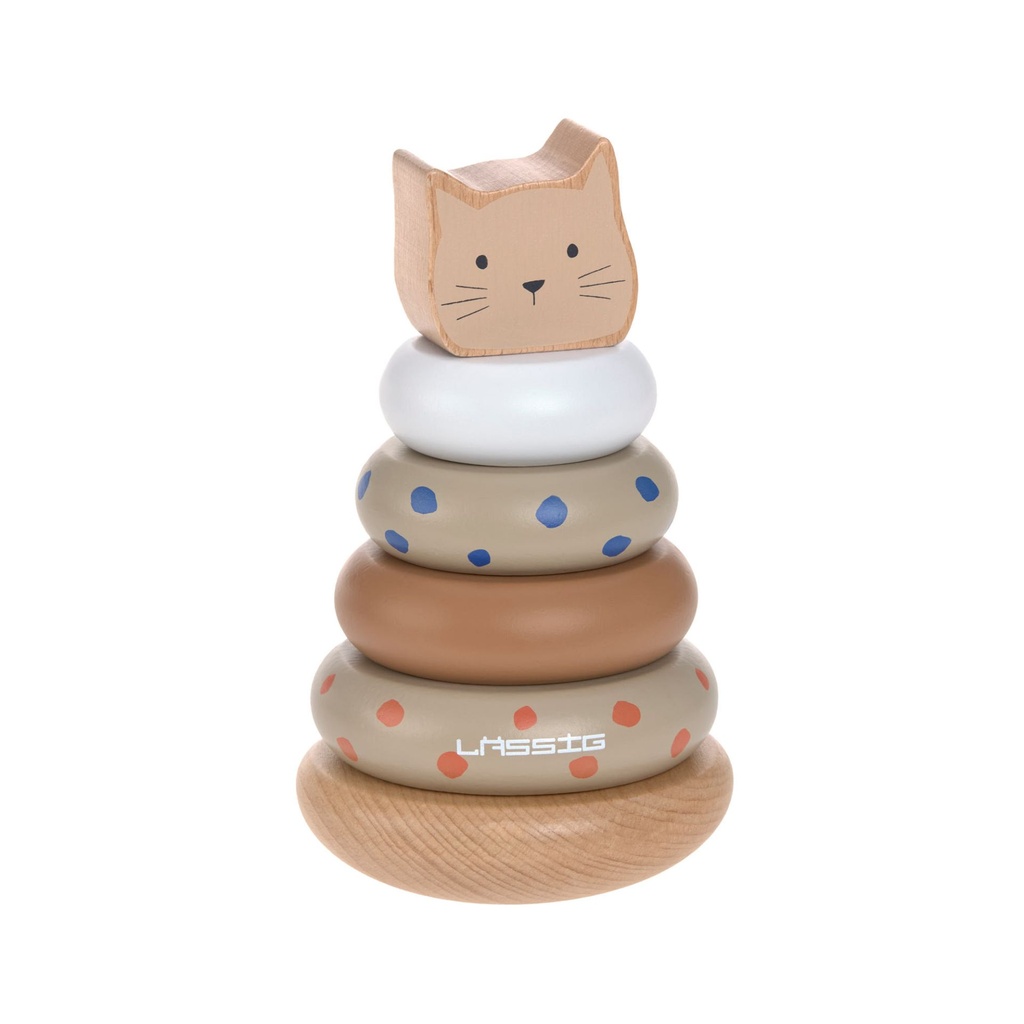 Laessig | Stapelpyramide Stacking Ring Tower Wood Little Mateys