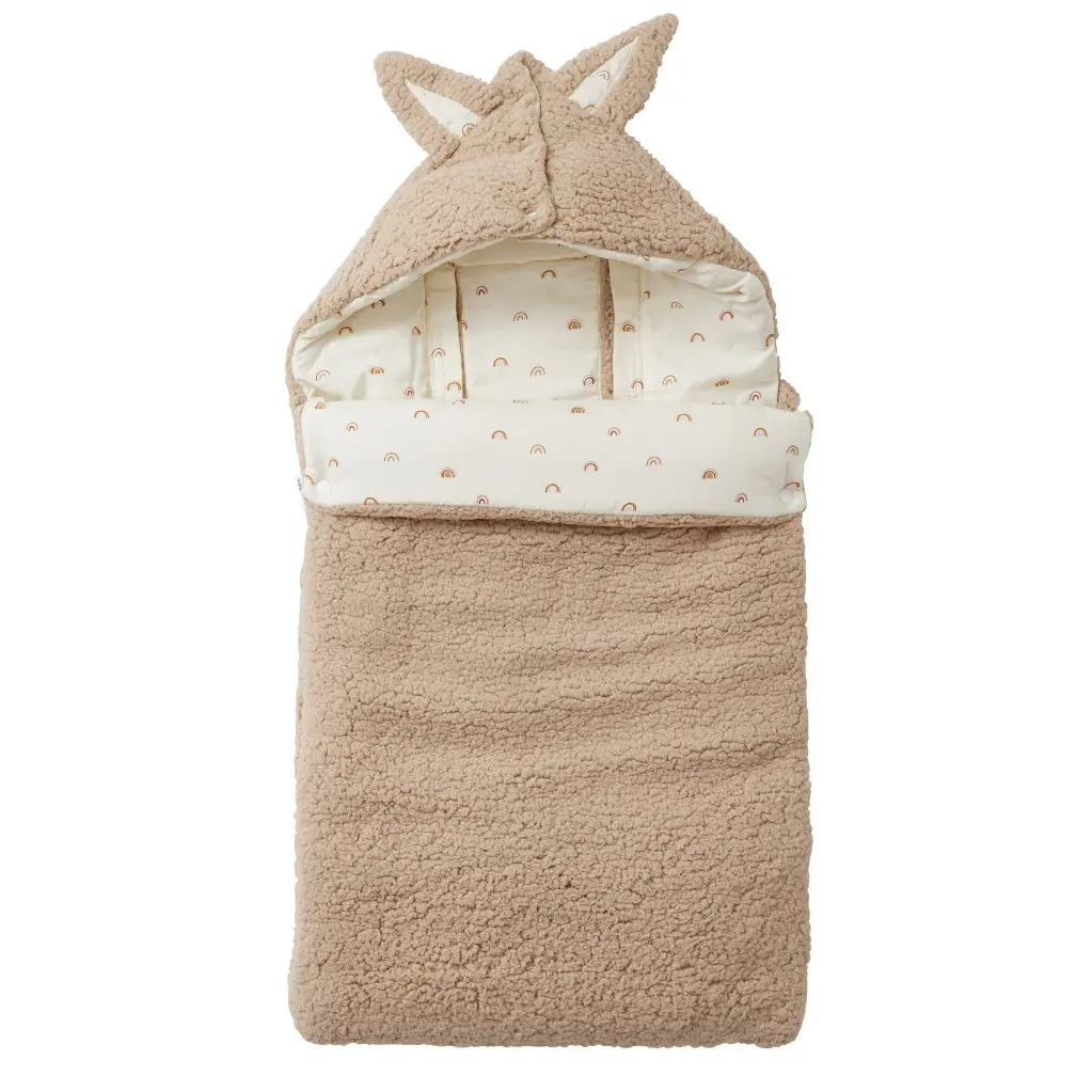 BB&Co | Voetenzak Sherpa Beer Regenboog 68x40cm