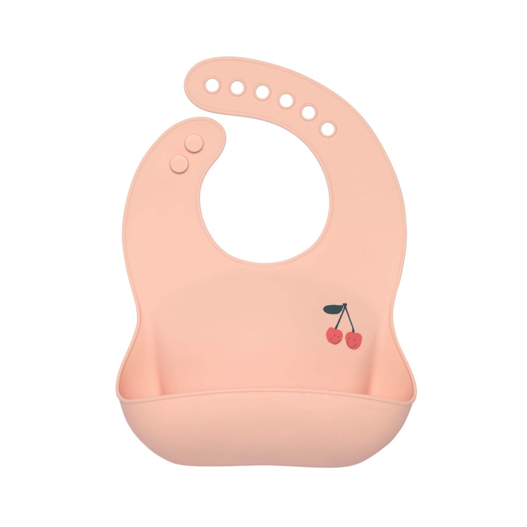 Laessig | Slabbetje Happy Fruits Cherry Silicone Roze