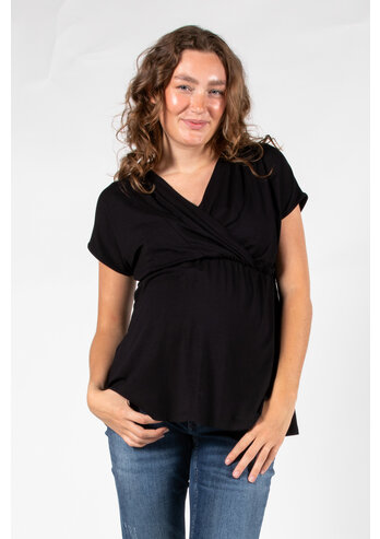 Love2Wait | T-shirt vr Borstvoeding EcoVero Black