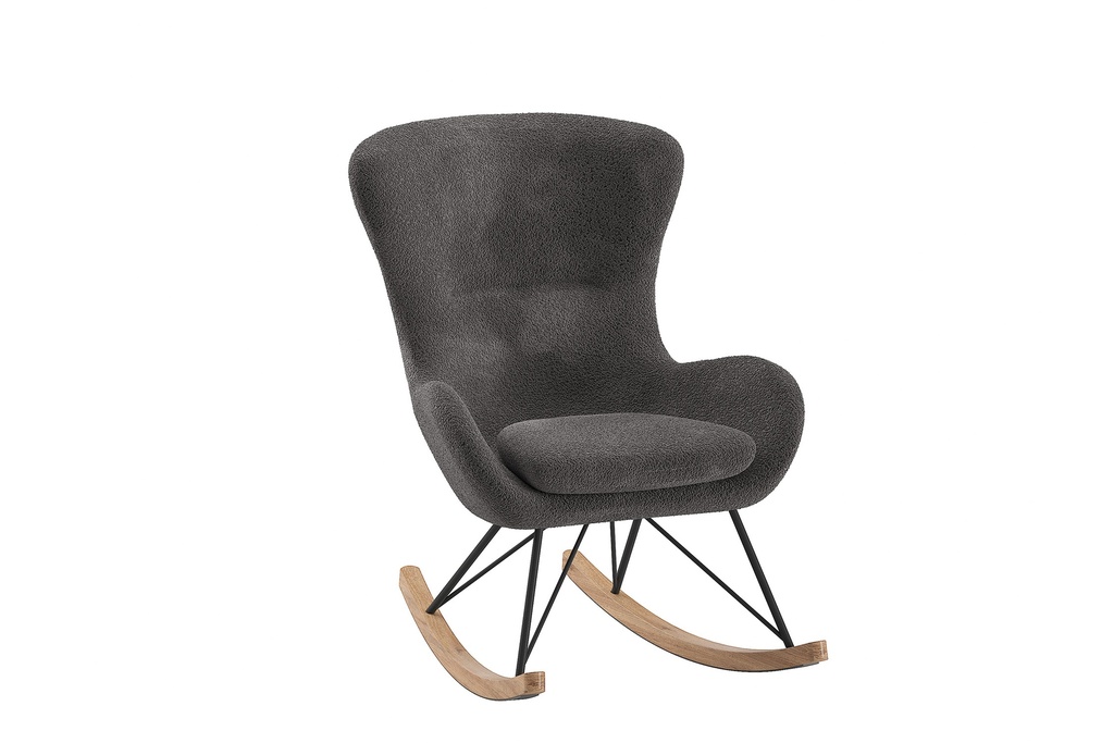 Vipack | Zetel Schommelstoel Rocky Boucle Antraciet