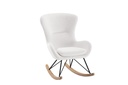 Vipack | Zetel Schommelstoel Rocky Boucle Wit