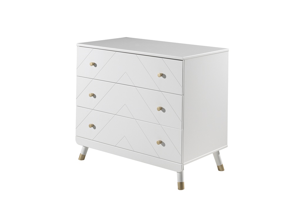 Vipack | Commode Billy 3 Laden Satin White