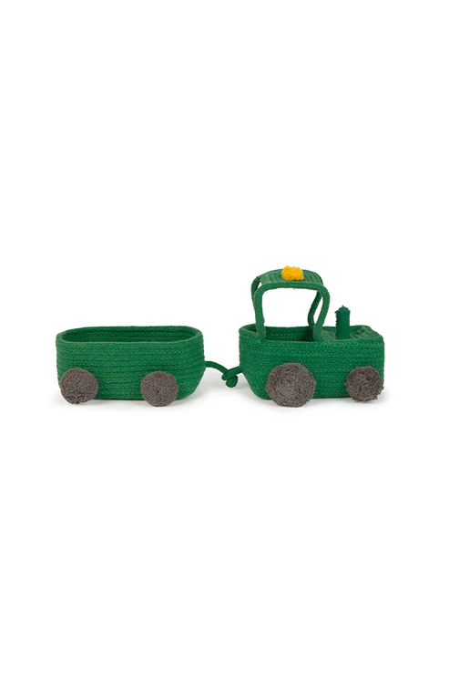 Lorena Canals | Mand Tractor Groen 35x15x15cm