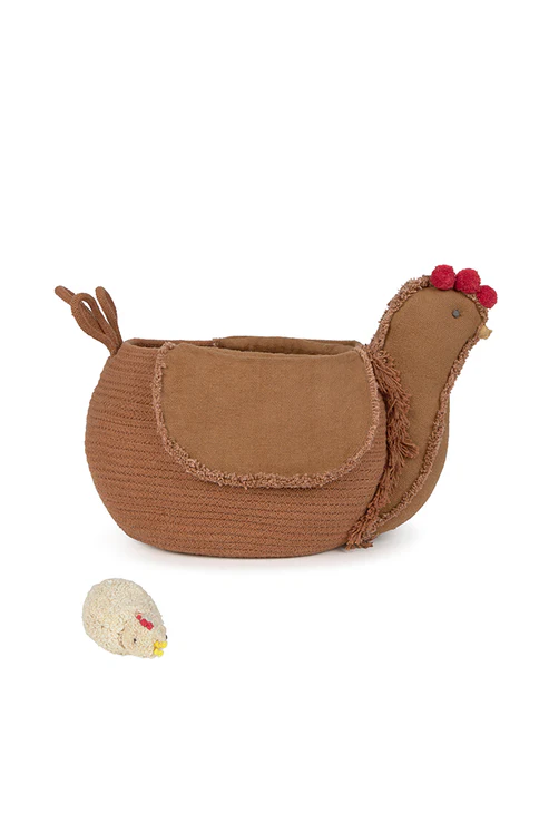 Lorena Canals | Mand Chicken Toffee Kip Bruin 48x32x29cm