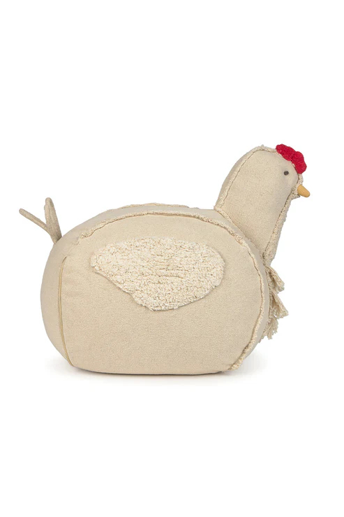Lorena Canals | Poef Chicken Kip Wit 60x40x44cm