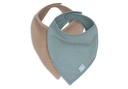 Jollein | Spuugdoekje Hydrofiel Sea Green/Biscuit Drukknopensluiting 2-pack