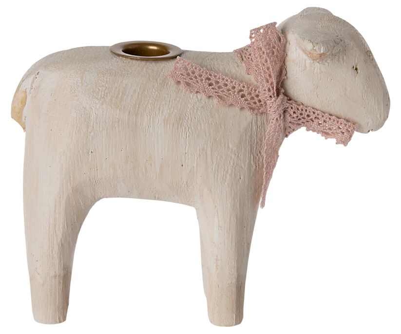 Maileg | Kaarshouder Lamb Candle Holder Rose 