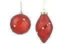 Decoris | Kerstbal Polystyreen Kerstrood Ø8cm Assortiment 