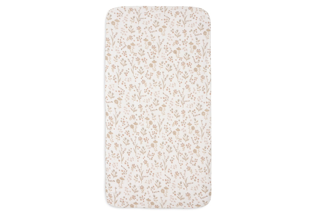 Jollein | Hoeslaken Bloomy All over Bloemen Jersey 60x120cm 