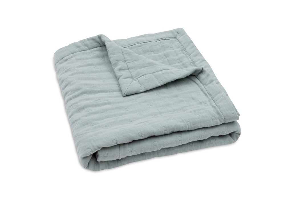 Jollein | Deken Hydrofiel Jacquard Sea Green Groen 75x100cm