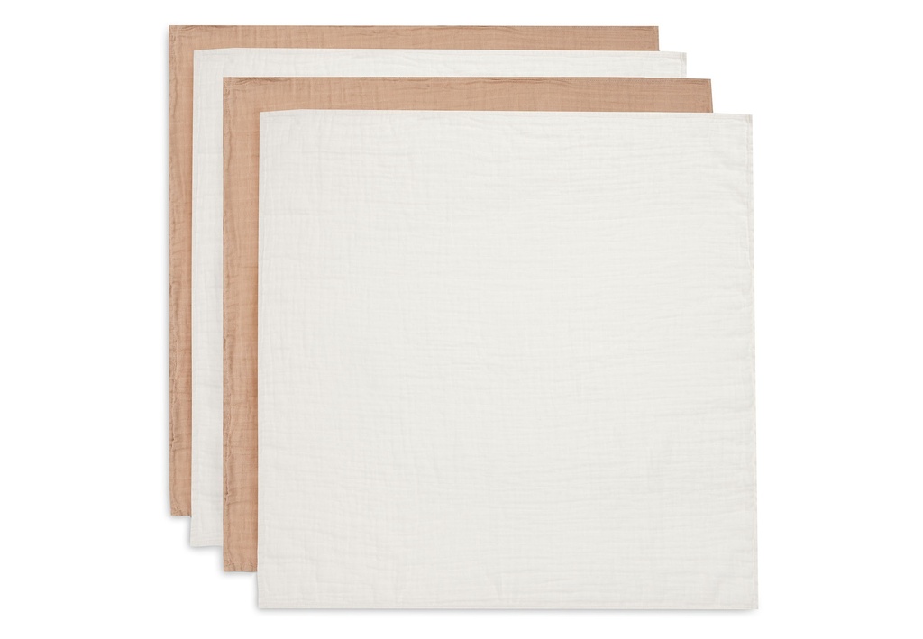 Jollein | Tetra Doek Biscuit/Ivory Small 70x70cm 4-pack