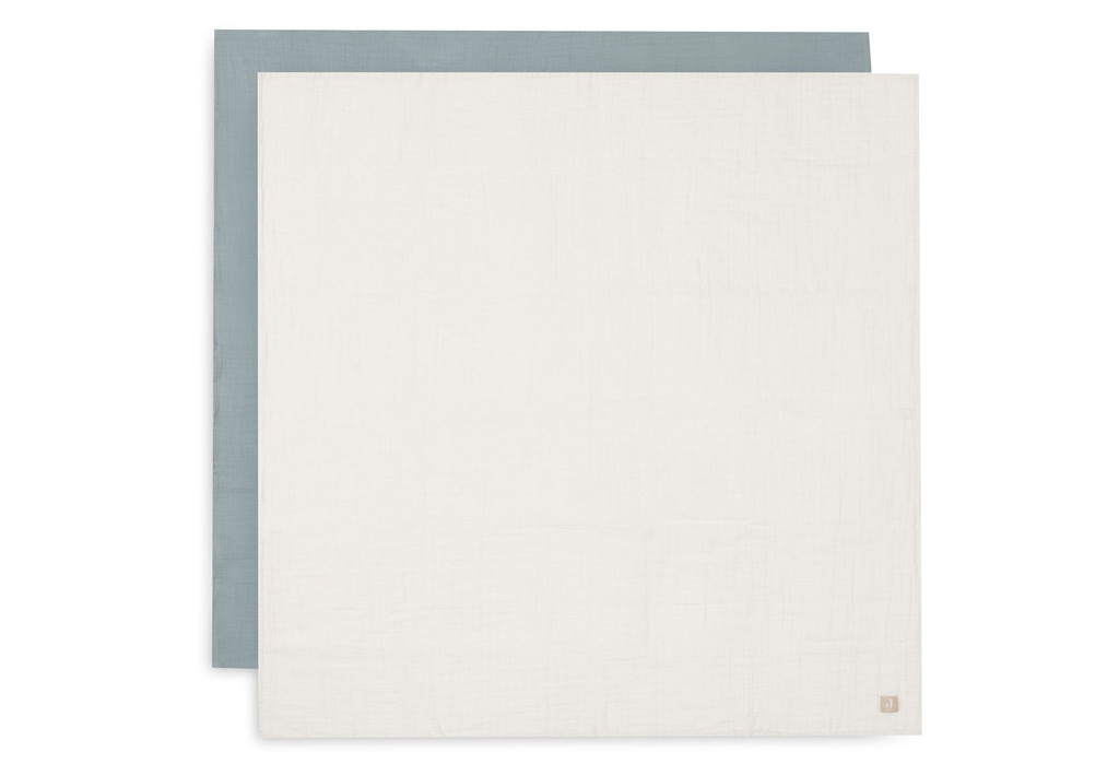 Jollein | Tetra Doek Sea Green/Ivory Large 115x115cm 2-pack