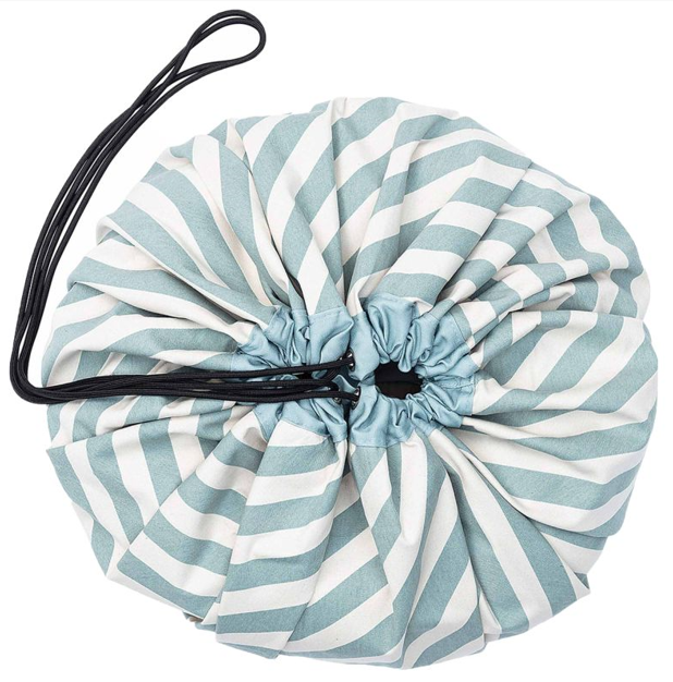 Play & Go | Opbergzak Original Green All over Strepen Rond Katoen  Opvouwbaar Ø140cm 
