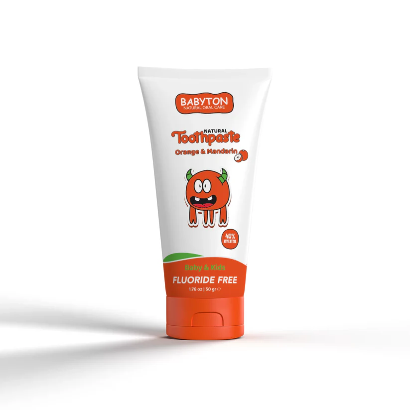 Babyton | Tandpasta Natuurlijke Tandpasta met Sinaasappel en Mandarijn Smaak 50g