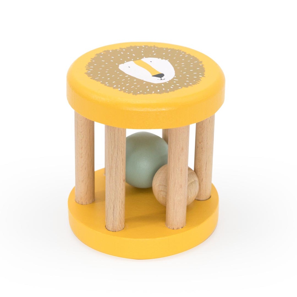 Trixie | Rammelaar Mr. Lion Rolling Rattle Hout Geel