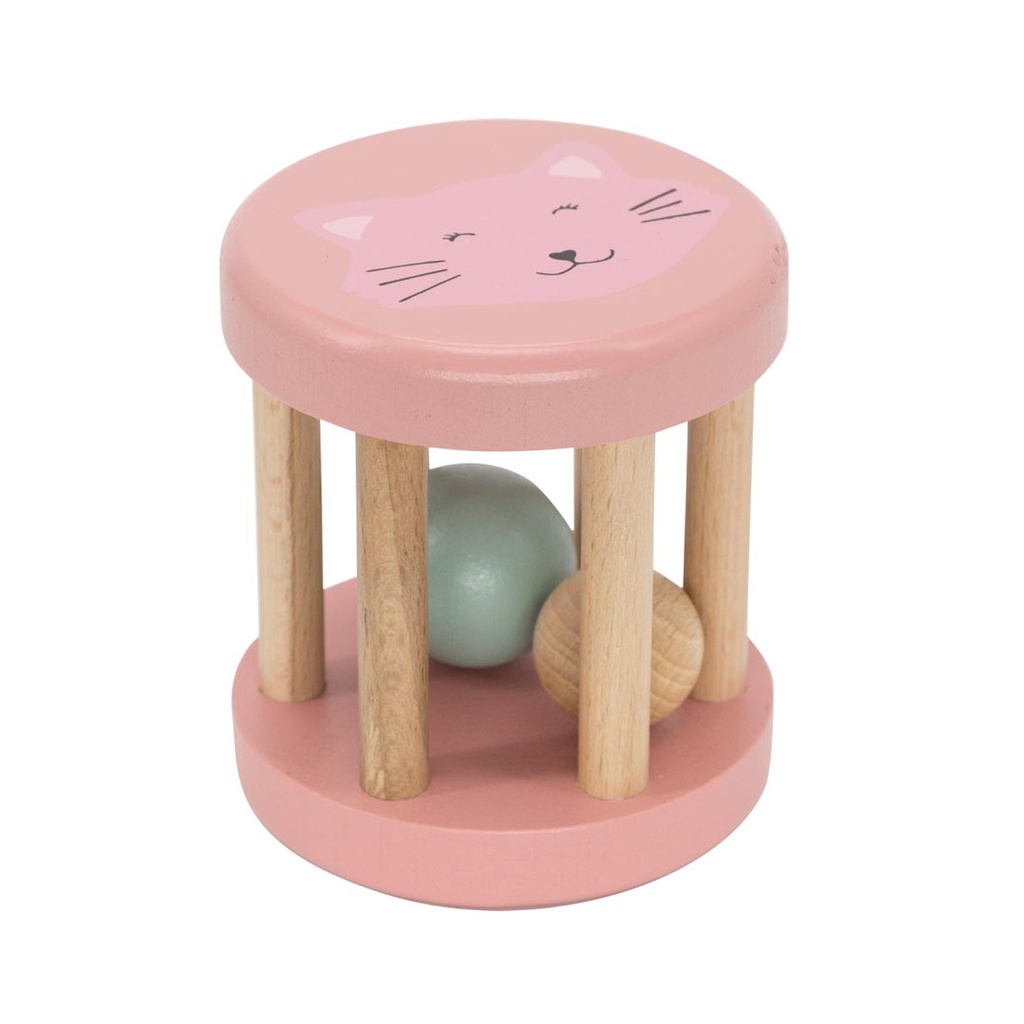 Trixie | Rolling Rattle Hout Mrs. Cat Roze