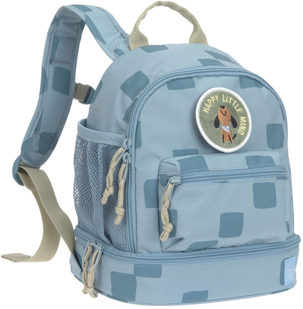 Laessig | Rugzak Mini Pattern Party Blue 24.5x15.5x27cm