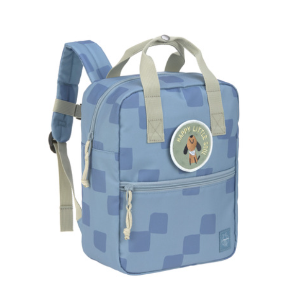 Laessig | Rugzak Pattern Party Blue Mini Square Backpack 20.5x11x27cm