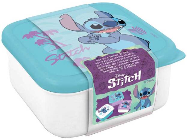 Stitch | Bewaarpotje Snackbox 3-pack