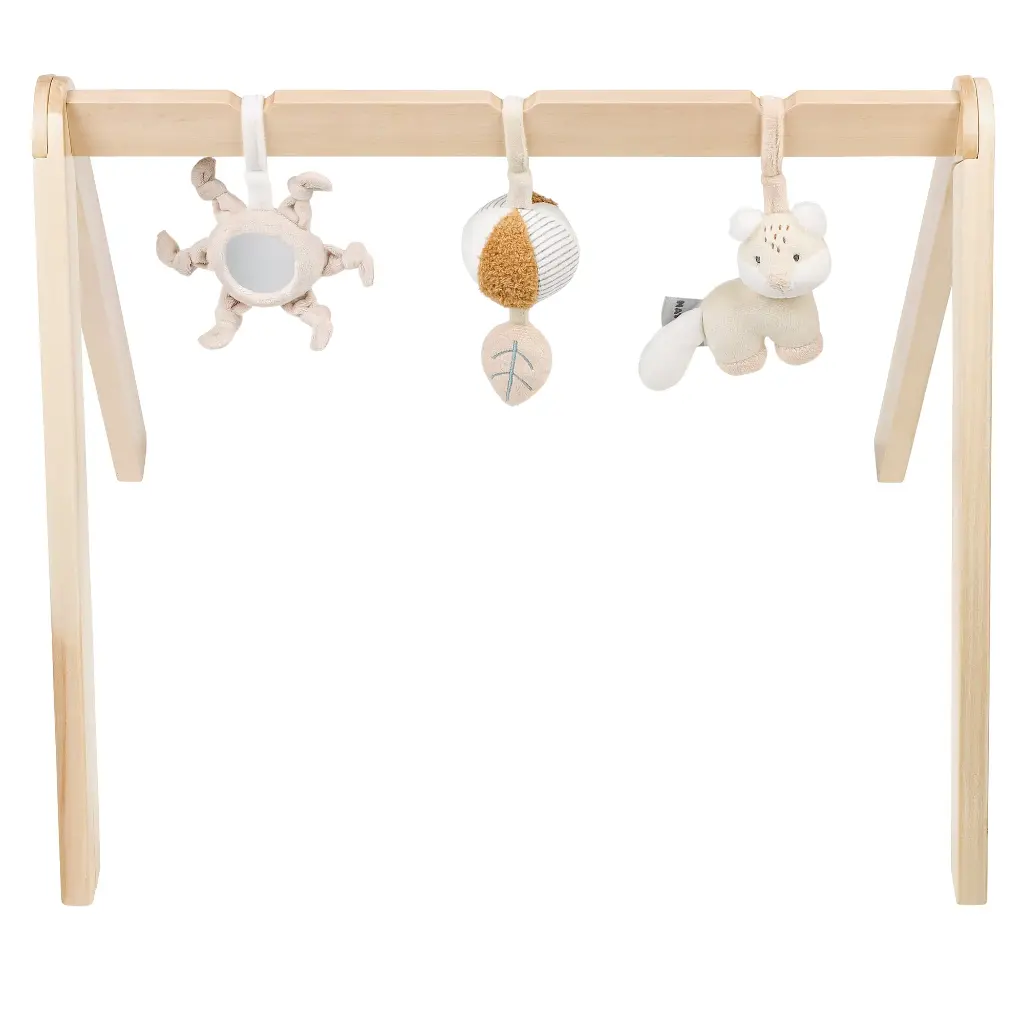 Nattou | Speelboog met Speeltjes Flo,Oli & Ernest Hout/Textiel