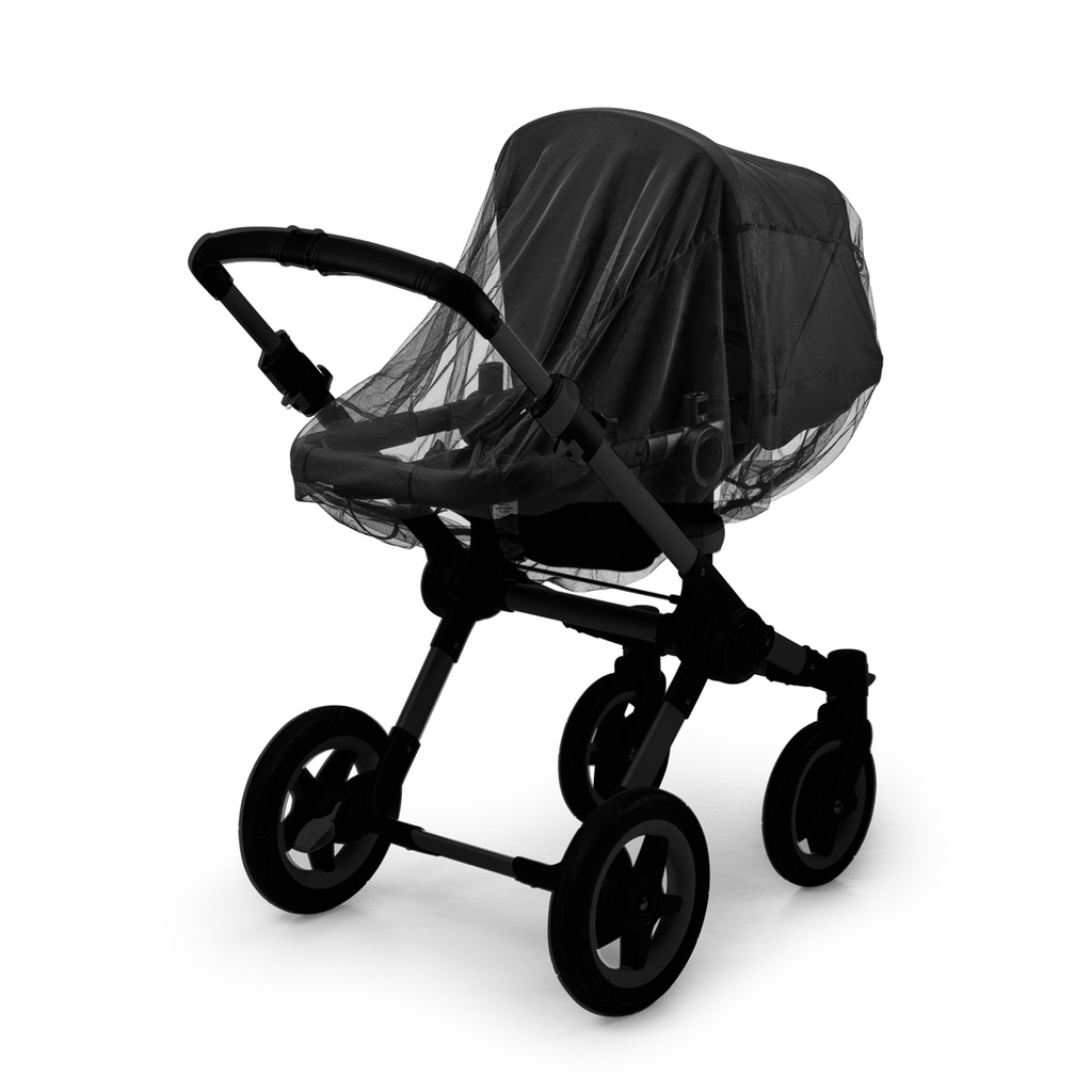 Elodie | Muggennet Black vr Wandelwagen Zwart