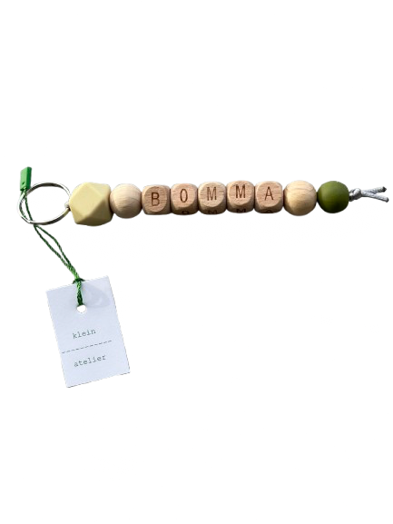 Klein Atelier | Sleutelhanger BOMMA Vanille/Khaki