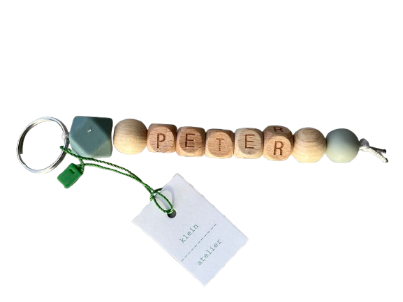 Klein Atelier | Sleutelhanger PETER Blue Grey/Sage