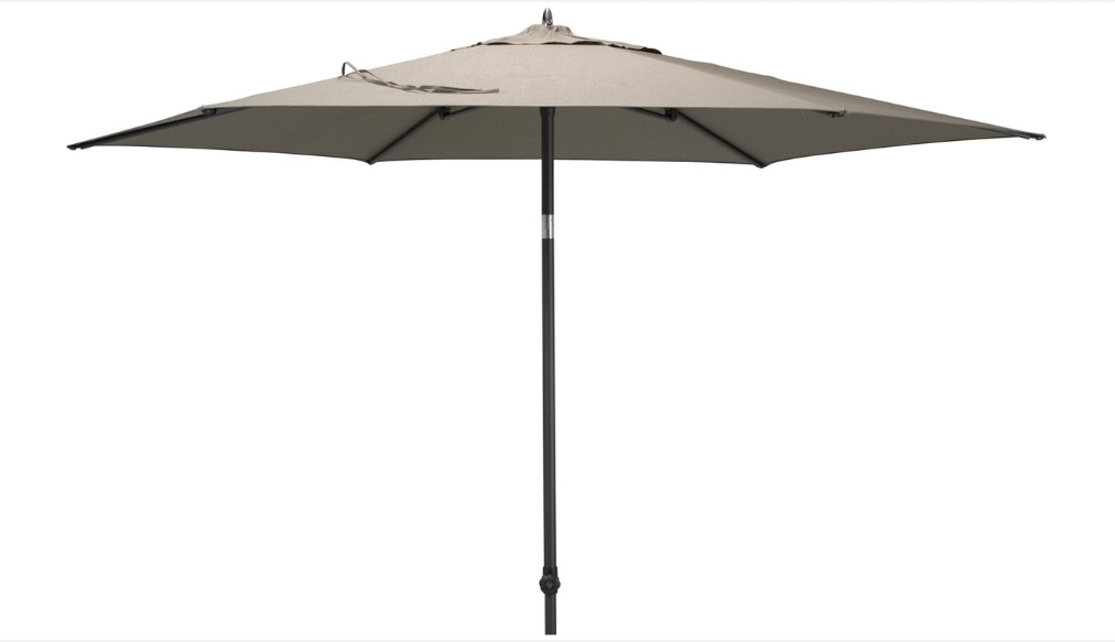 4SO | Parasol Azzurro Taupe 195g/m² Doek:100% Solefin UFP 50+ Verstelb in Hoogte en 2 Richtingen Ø300cm